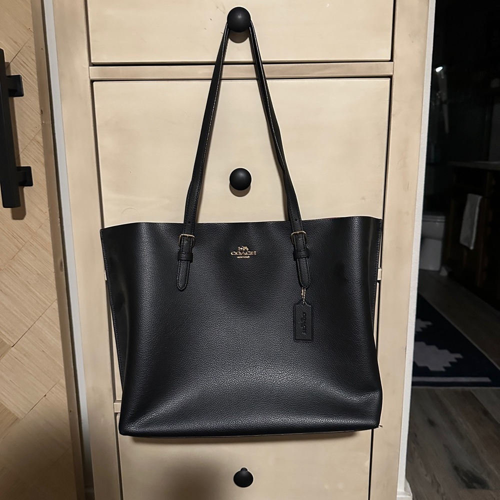 Coach Black Leather Tote